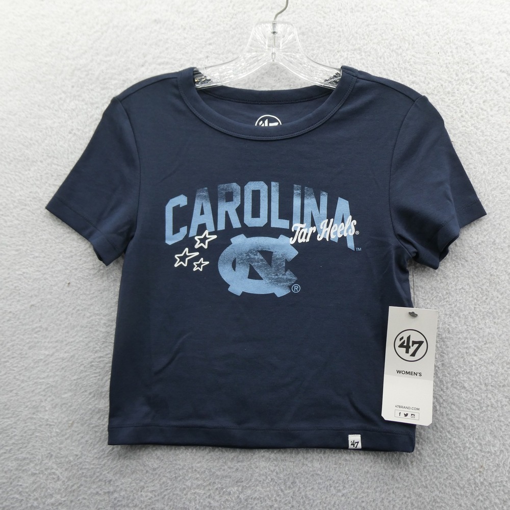 47 Brand Shirt Women Small UNC Tar Heels Navy Blue Cotton Modal Stretch 12425